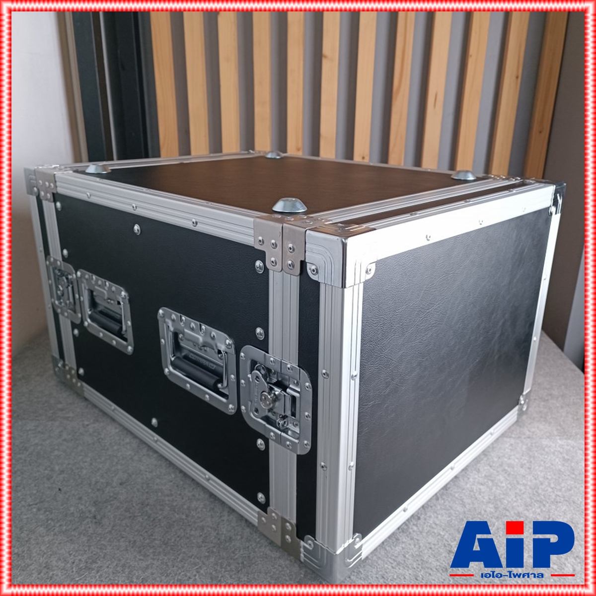 COMPACT B-8U สีดำ RACK ลึก21นิ้ว แร็ค กล่องใส่เครื่องเสียง กล่องแร็คสีดำ แร็คลึก21นิ้ว RACK8U เอไอ-ไพศาล