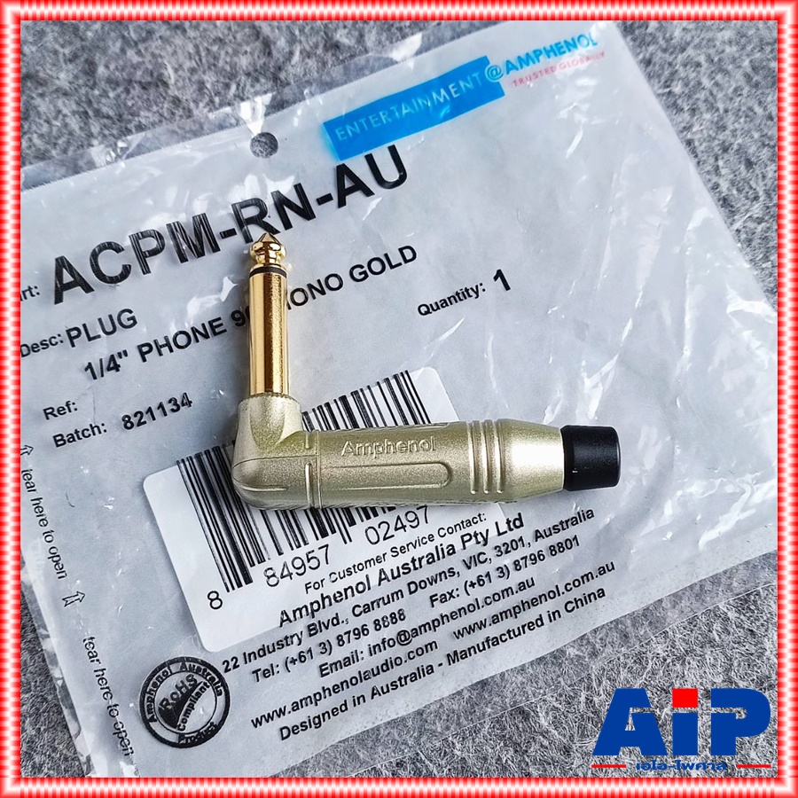 AMPHENOL ACPM-RN-AU ปลั๊กไมค์โมโน ด้ามงอชุบทอง MIC MONO ปลั๊กไมค์MONO ปลั๊กไมค์โมโนชุบทอง ด้ามงอ ปลั๊กไมค์โมโนด้ามงอ เอไอ-ไพศาล