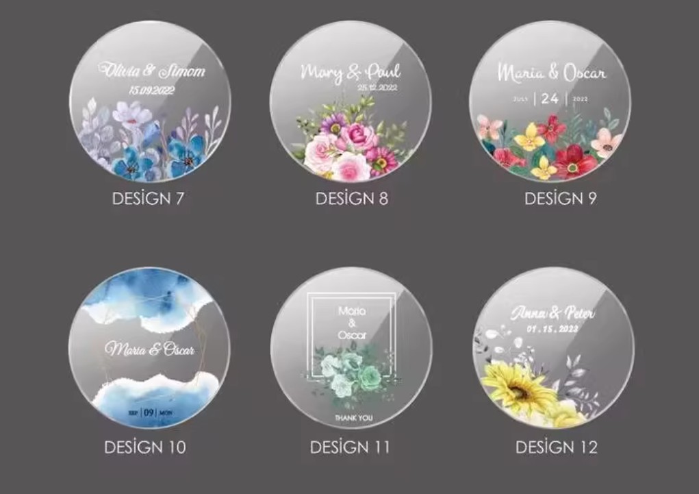 ป้าย tag งานแต่งงาน ป้ายห้อย ของขวัญ ของชำร่วยงานแต่งงาน แบบหรูหรา ป้ายอคิริคทำลาย ขนาด 7 cm 385246