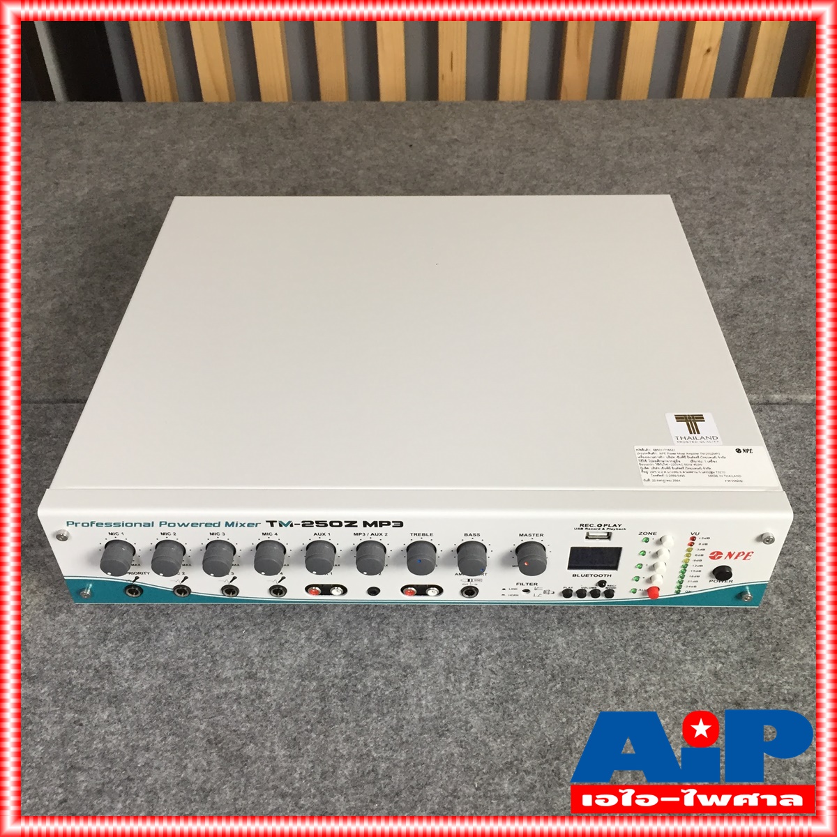 NPE TM-250ZMP3 POWER MIXER+LINE+USB มีโซน เพาเวอร์มิกเซอร์ มีLINE กำลังวัตต์ 250วัตต์ มี 4 โซน แยกปรับเสียงได้ 4 ที่ TM250ZMP3 TM 250ZMP3 เอไอ-ไพศาล +++