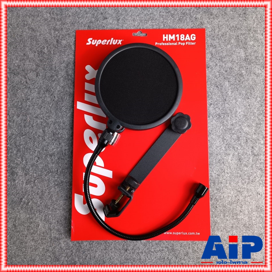 Superlux HM-18AG Popfilter อุปกรณ์ สำหรับไมโครโฟน HM 18 AG ช่วยการกรองเสียงให้เสียงที่พูด คมชัดและใส มากขึ้น 1ตัวมี 2 ชิ้น HM18AG Pop filter