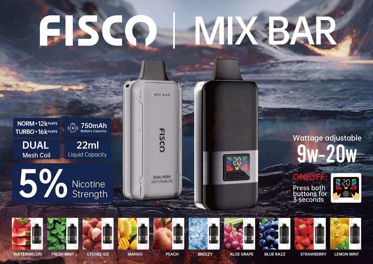 FISCO MIX BAR 12000-16000 PUFFS [แท้]