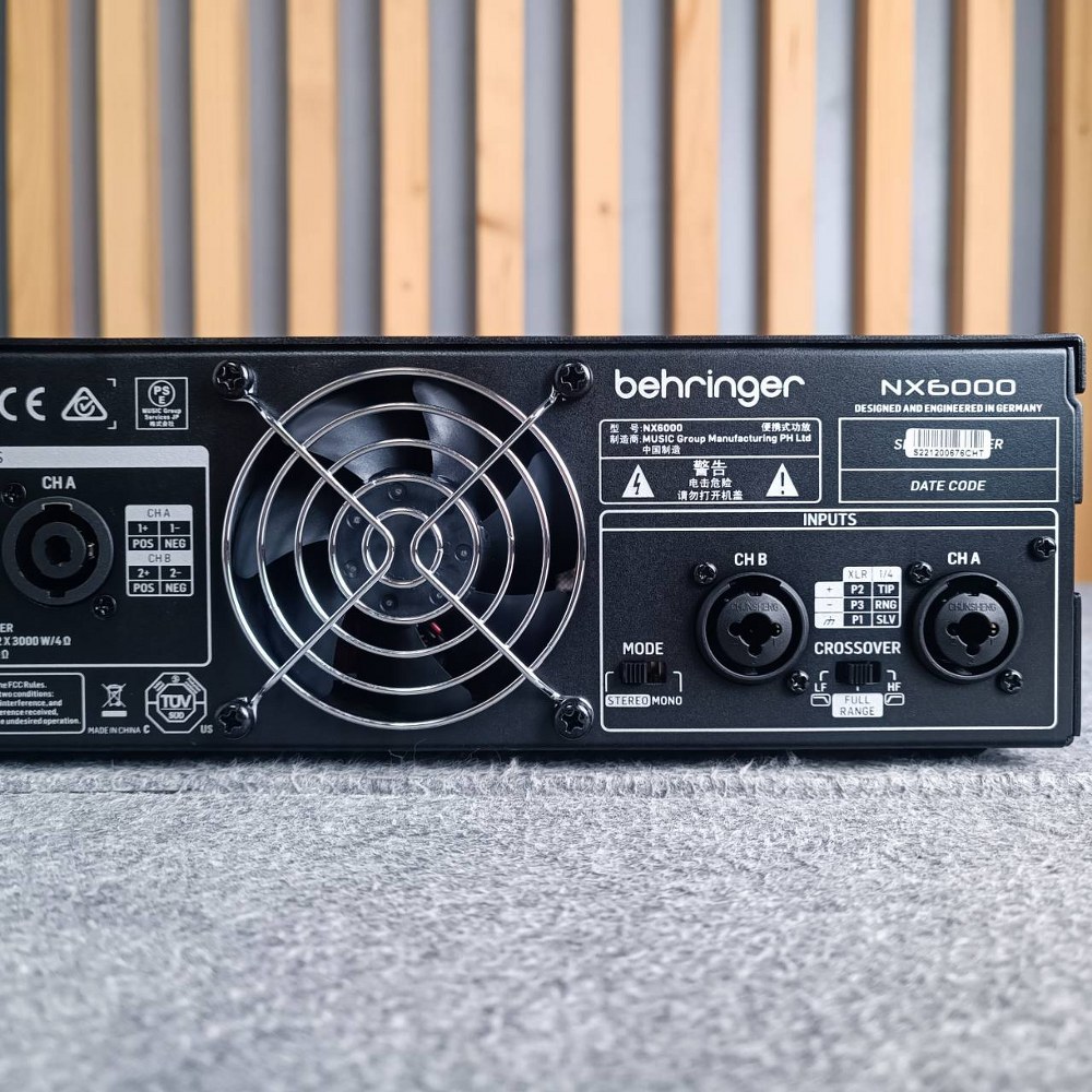 BEHRINGER NX-6000 POWERAMP ของแท้ NX6000 POWER AMP เพาเวอร์แอมป์ Class D มีกำลังขับ 2 x 3000 วัตต์ into 4 Ohms +++