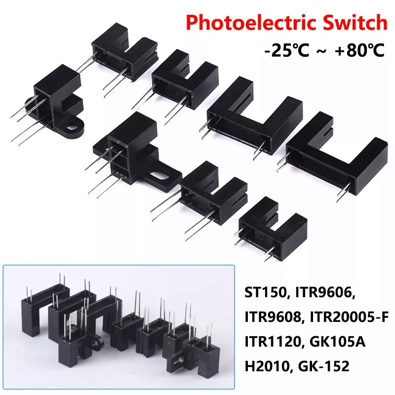 Photoelectric Switch Transmissive Slotted Optical Sensor Slot H2010 ST150 GK105A ITR-9608,9606,8402