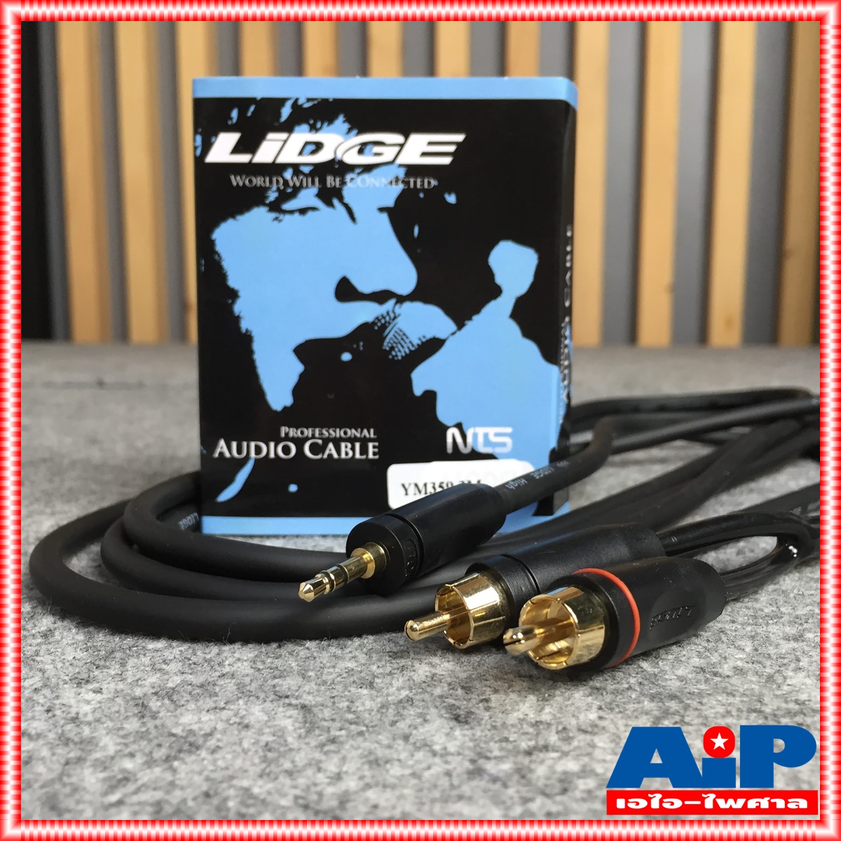 3เมตร TRST 3.5 to RCA 2 หัว LIDGE YM-359 สาย P.TR-ST - P. RCA x2 สาย TR-ST ออก RCA x2 3M YM359สายสัญญาณสเตริโอ