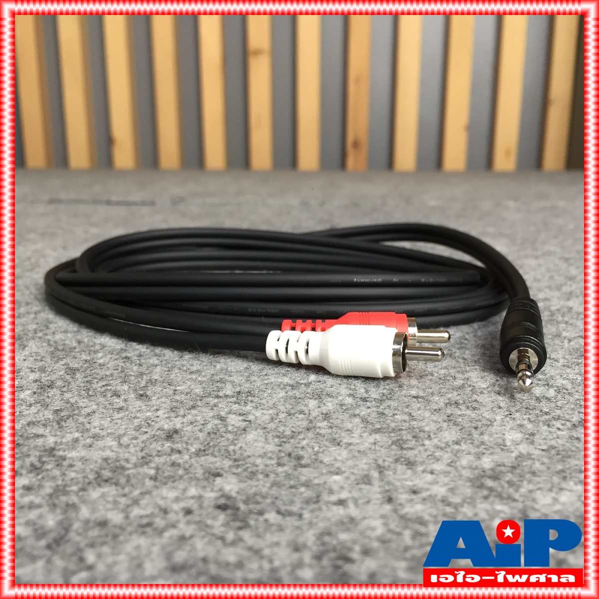 1.5เมตร สายสัญญาณสเตริโอ TRST 3.5 to RCA 2 หัว DYNACOM J015-7 สาย P.TR-ST - P. RCA x2 1.5เมตร สาย TR-ST ออก RCA x2 1.5M