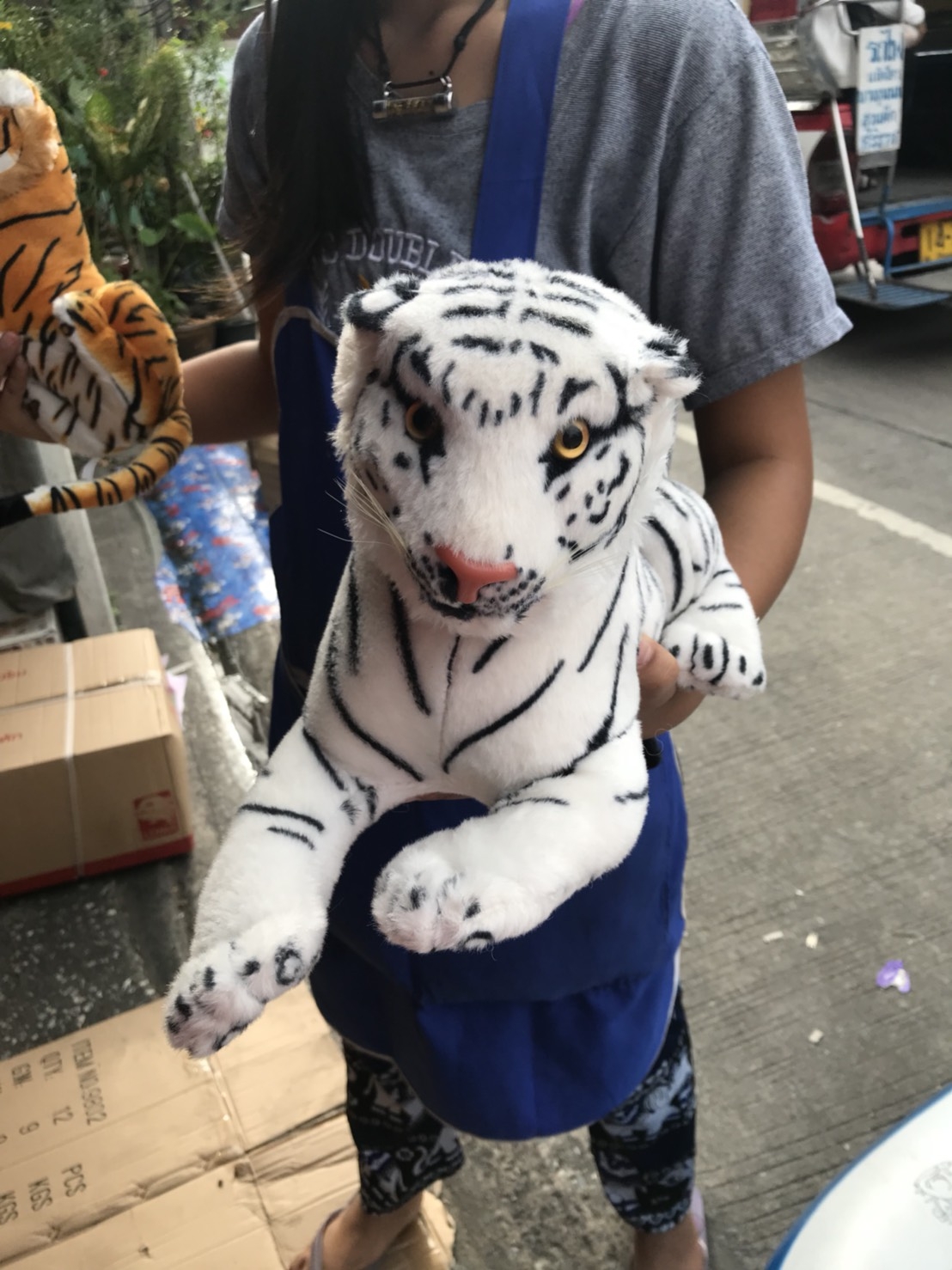 Fuji15 ตุ๊กตาเสือ ขนาด 55 cm ตุ๊กตาเสื้อดำ ตุ๊กตาเสื้อโค้ง ปลีกตัวละ sale