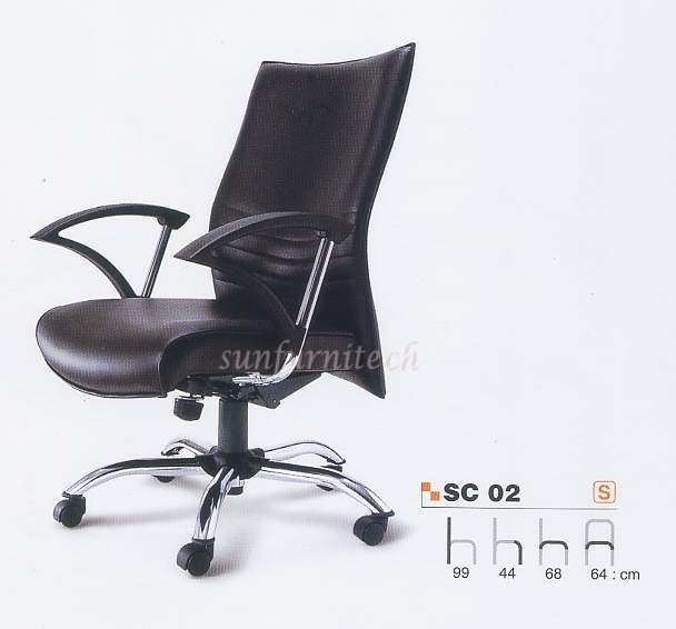 เก้าอี้lสำนักงานผู้บริหาร, เก้าอี้สำนักงานพนักพิงกลาง ยี่ห้อ อาซาฮี Asahi รุ่น SC-02