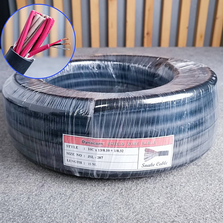 ขด15เมตร DYNACOM JSL-207 สายมัลติคอร์ 16คอร์ สายสัญญาณเสียง สาย16คอร์ JSL207 JSL 207 Multicore Cable เอไอ-ไพศาล
