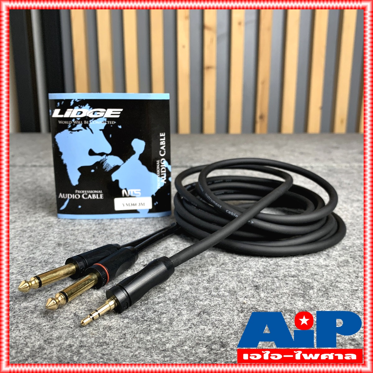 3เมตร LIDGE YM 360 สายP.TR-ST-MICx2 สาย3เมตร YM-360 YM360 สายสัญญาณ TRS โฟนโมโน รุ่น YM-360 ยี่ห้อ NTS สายเสียงจากโน๊ตบุ๊คเข้ามิกเซอร์