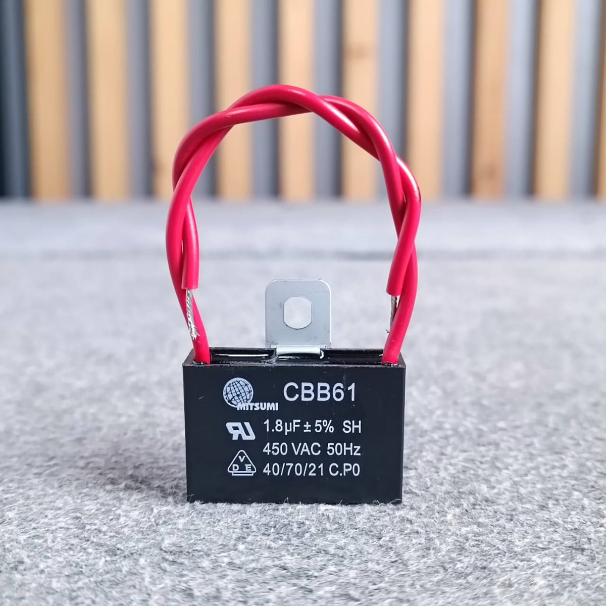 MITSUMI 1.8UF/450V C พัดลมเหลี่ยม คาปาซิเตอร์พัดลม 3.5ไมโคร อะไหล่พัดลม เอไอ-ไพศาล