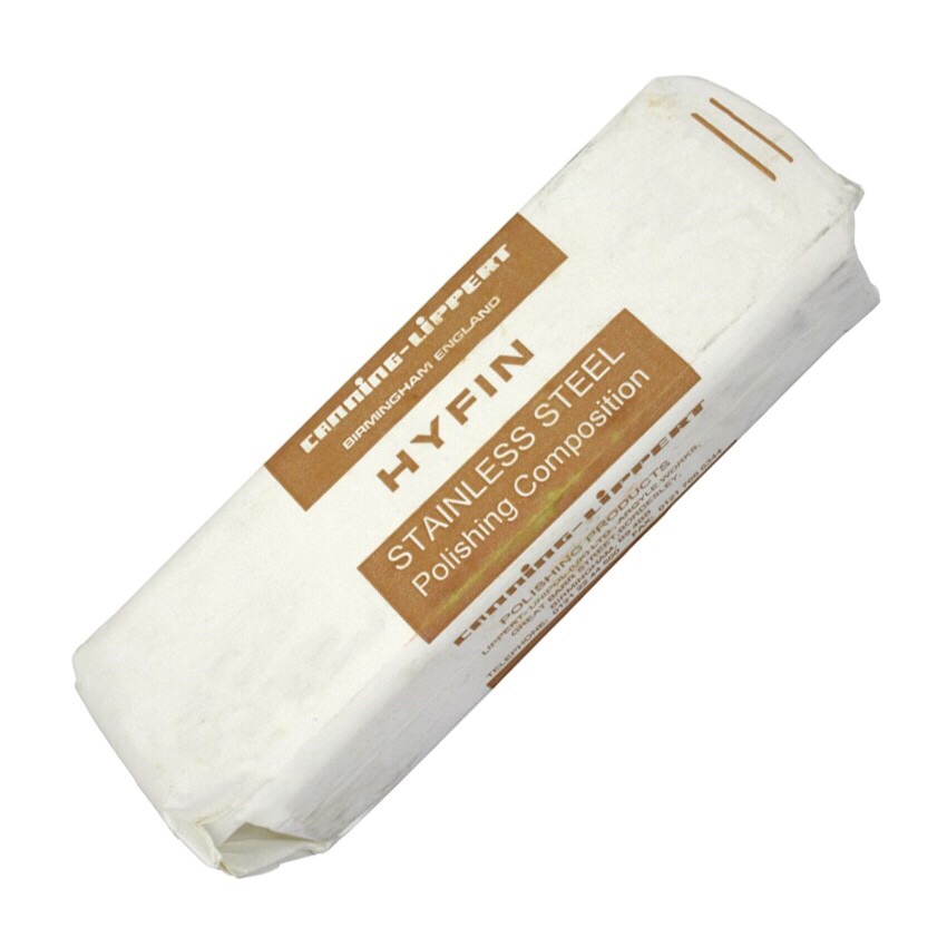 ยาขัดขาวนอก HYFIN ไขปลาวาฬ สีขาว ไขปลาวาฬขัดเงา ก้อนไขปลาวาฬ ก้อนไขปลาวาฬขัดเงา ก้อนขัดเงา ก้อนขัดสแตนเลส ก้อนขัดโลหะ STAINLESS STEEL Polishing Composition