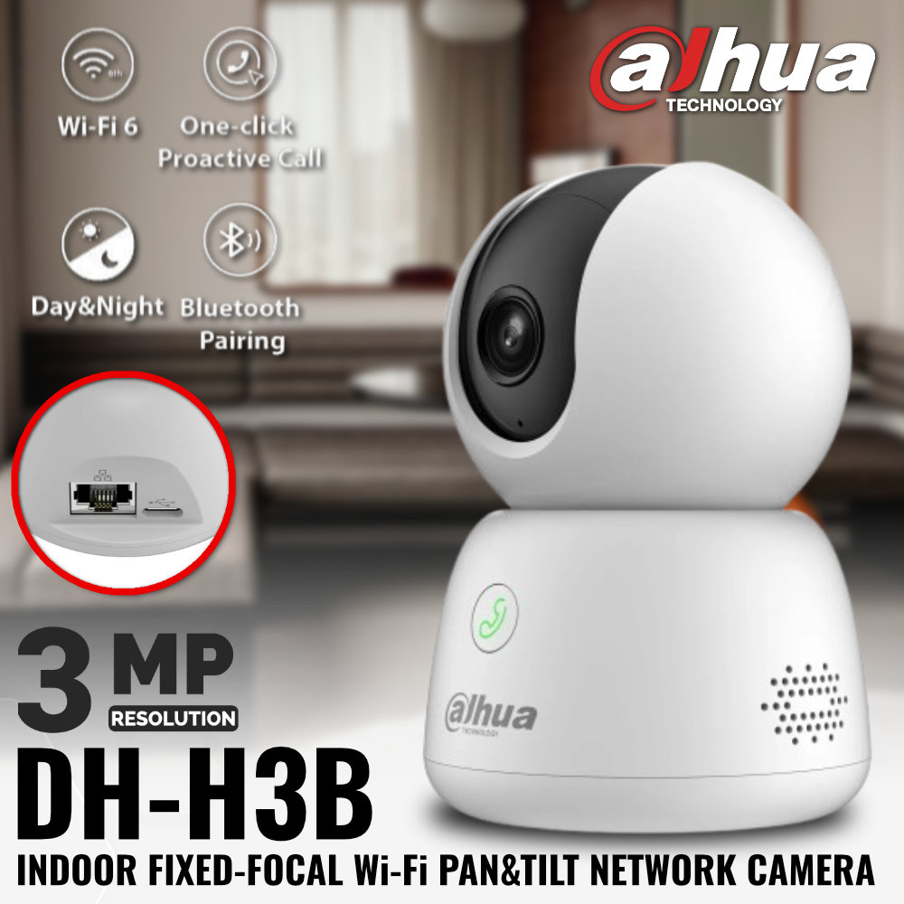 กล้องวงจรปิด Dahua 3MP DH-H3B กล้องภายใน Wi-Fi NETWORK CAMERA