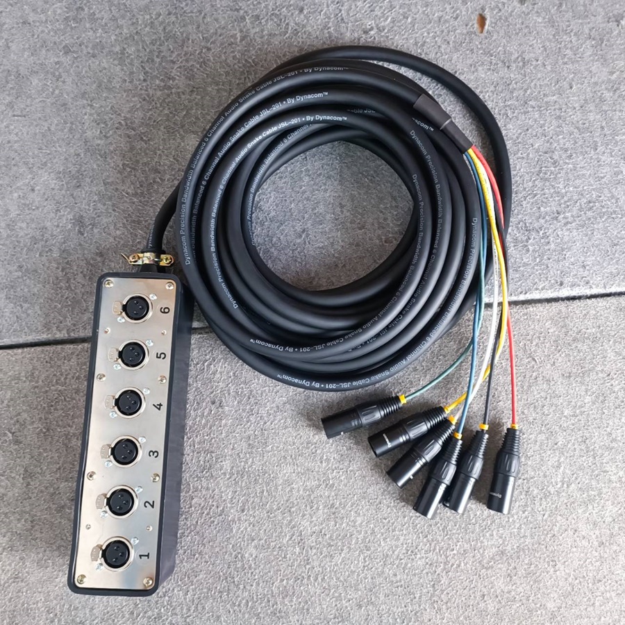 ยาว10เมตร DYNACOM X-6 บล็อคมัลติคอร์ 6คอร์ Multicore Cable สายสัญญาณเสียง บล็อคXLR X 6 X6 เอไอ-ไพศาล