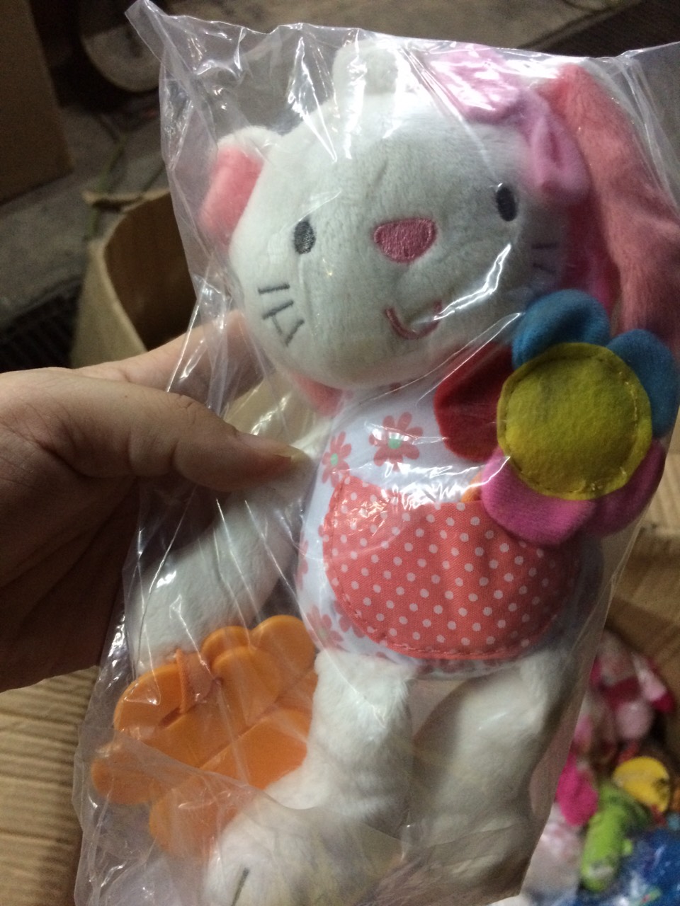 CH100 ของเล่นผ้าโมบายกระต่ายแขวนเปลหรือรถเข็น