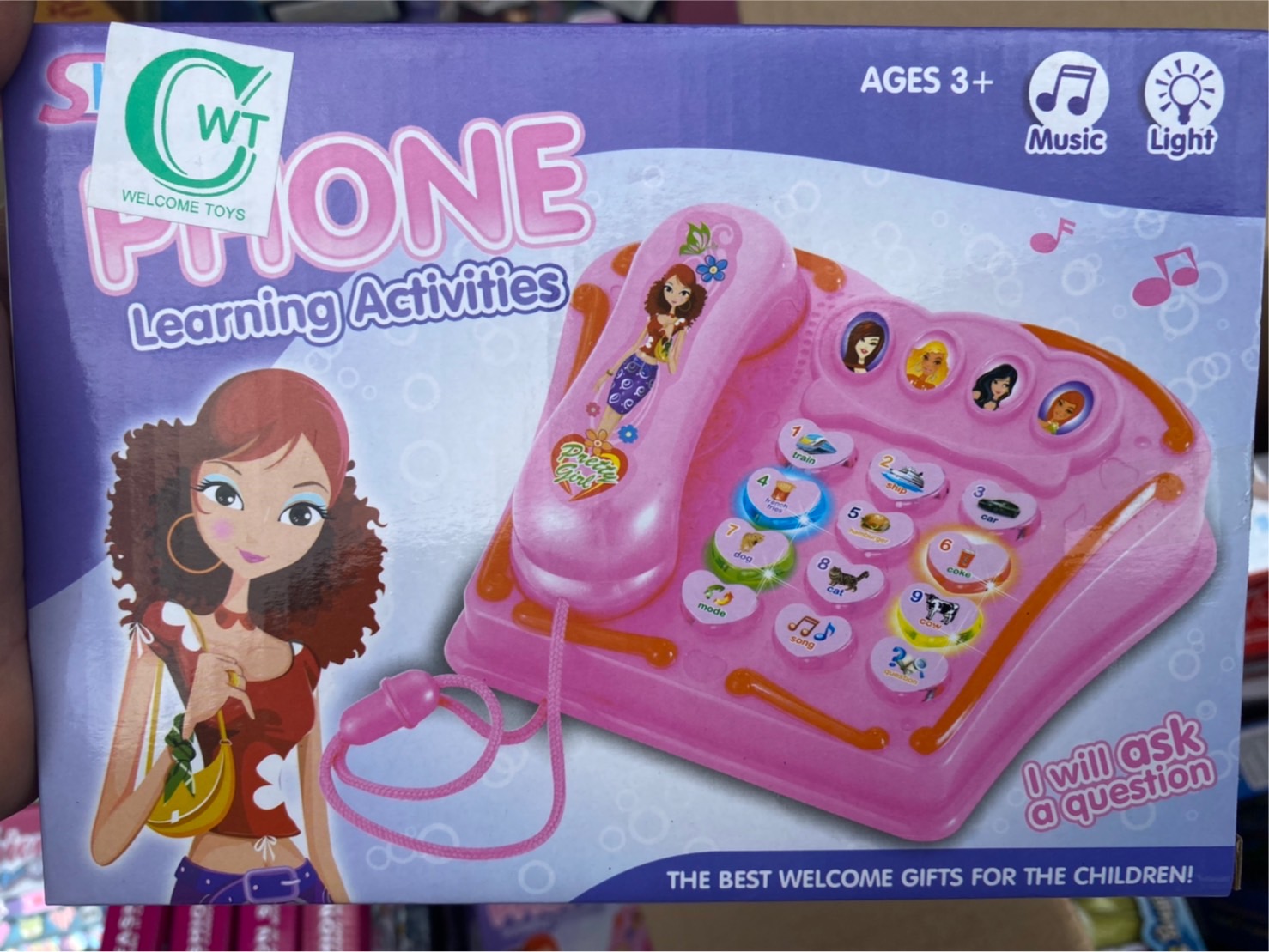 8083 ของเล่นโทรศัพท์ใส่ถ่าน โทรศัพท์เด็กใส่ถ่าน ปลีกชิ้นละ