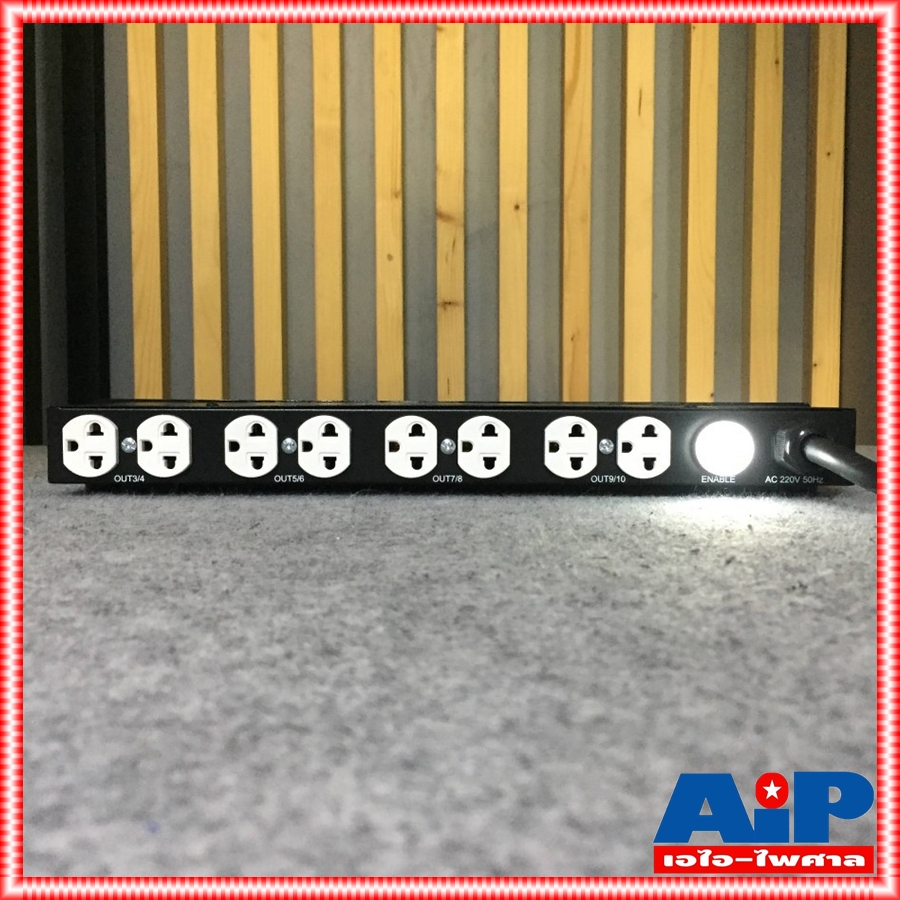 TECHCRON AC802A ปลั๊กไฟ 1U ปลั๊กขาว AC802 จอสีน้ำเงิน AC-802 ปลั๊กไฟใส่แร็ค AC 802 A ปลั๊กไฟภาคสนาม ปลั๊กไฟใช้กับเครื่องเสียง