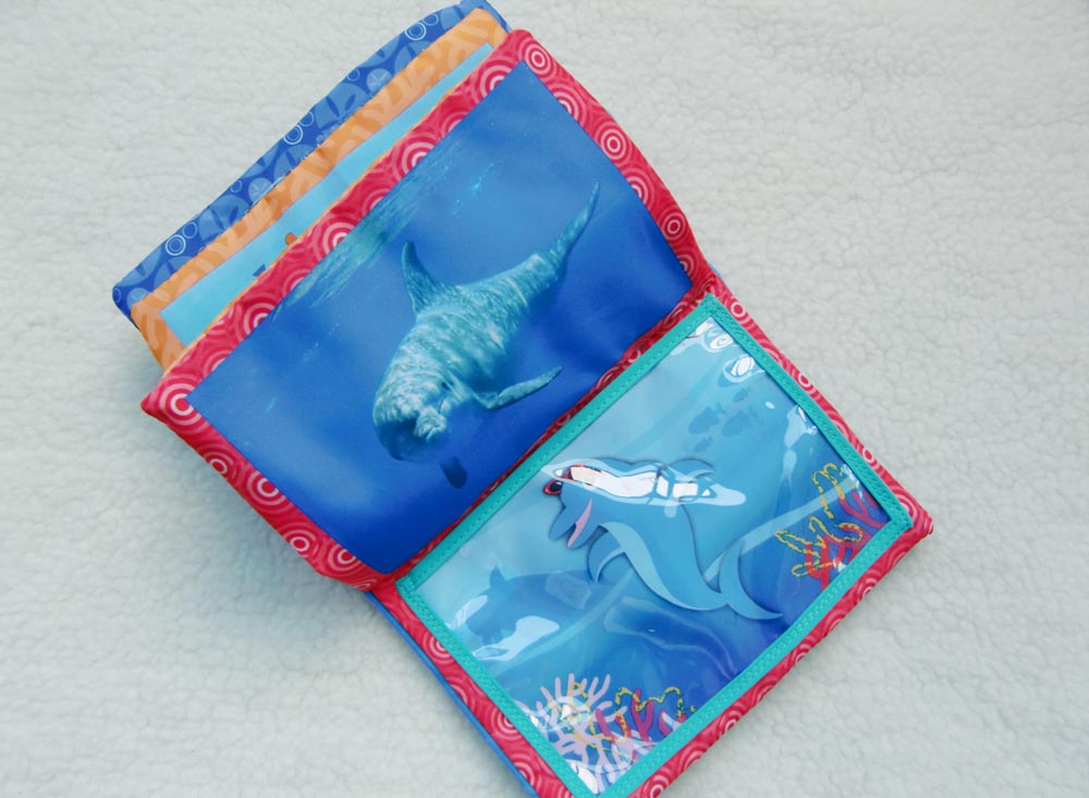 CH130 หนังสือผ้าใส่รูปได้ หนังสือรูปสัตว์ทะเล หนังสือสำหรับเด็ก