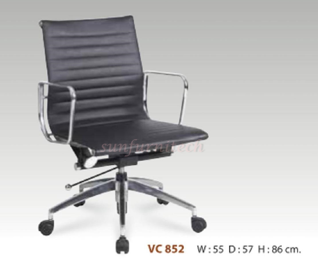 เก้าอี้ผู้บริหารเบาะหนังบาง, เก้าอี้สำนักงาน, เก้าอี้พนักพิงเตี้ย, เก้าอี้สำนักงานเบาะหนัง VC รุ่น VC-852
