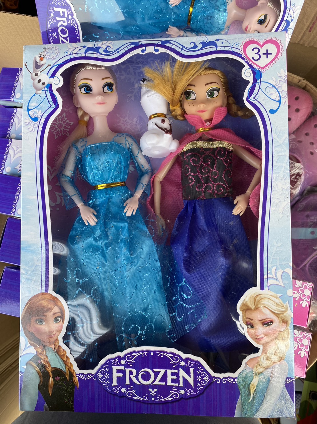 002-12 ของเล่นเด็กตุ๊กตาเจ้าหญิง 2 ตัว ตุ๊กตาโฟร่เซ่นดัดแขนขาได้ ปลีกกล่องละ