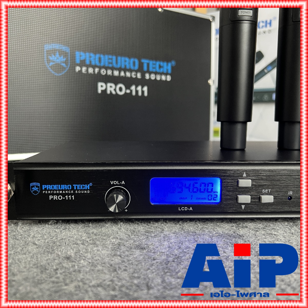 ความถี่ใหม่ กสทช PROEUROTECH PRO111 ไมค์ลอยมือถือคู่UHF มีกระเป๋า ไมค์ลอยคู่ ไมค์คาราโอเกะ PRO EUROTECH PRO 111 แถม อุปกรณ์ย้ายเสา กระเป๋าเก็บไมค์ PRO-111 โปรยูโรเทค ยูโรเทค เอไอ-ไพศาล