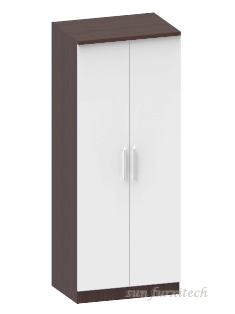 ตู้เสื้อผ้า 80 cm. 2 บานเปิดทึบ เมลามีน exclusive รุ่น WR-80A