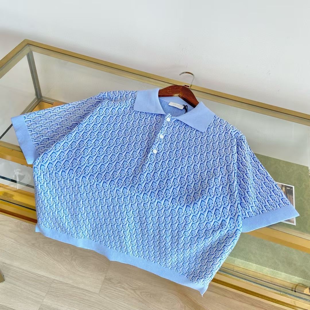 **do** เสื้อคอโปโล Dior oblique polo shirt ใส่ได้ ชาย หญิง สินค้าใหม่ ของแท้