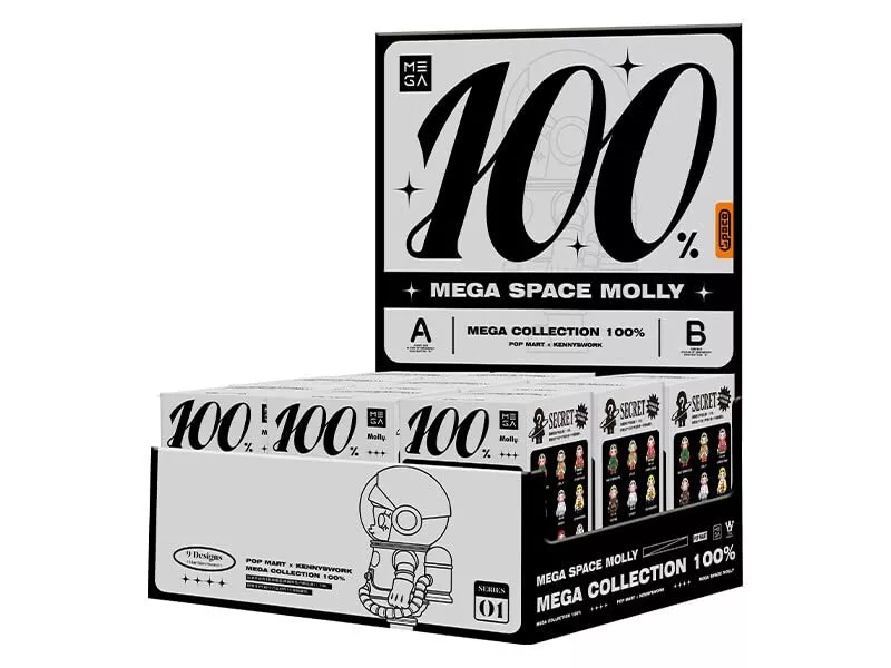 (ของแท้ 100%) ยก Box ฟิกเกอร์ POP MART Mega Space MOLLY 100% V.1 Set A (12 ตัวลุ้นซีเครท)