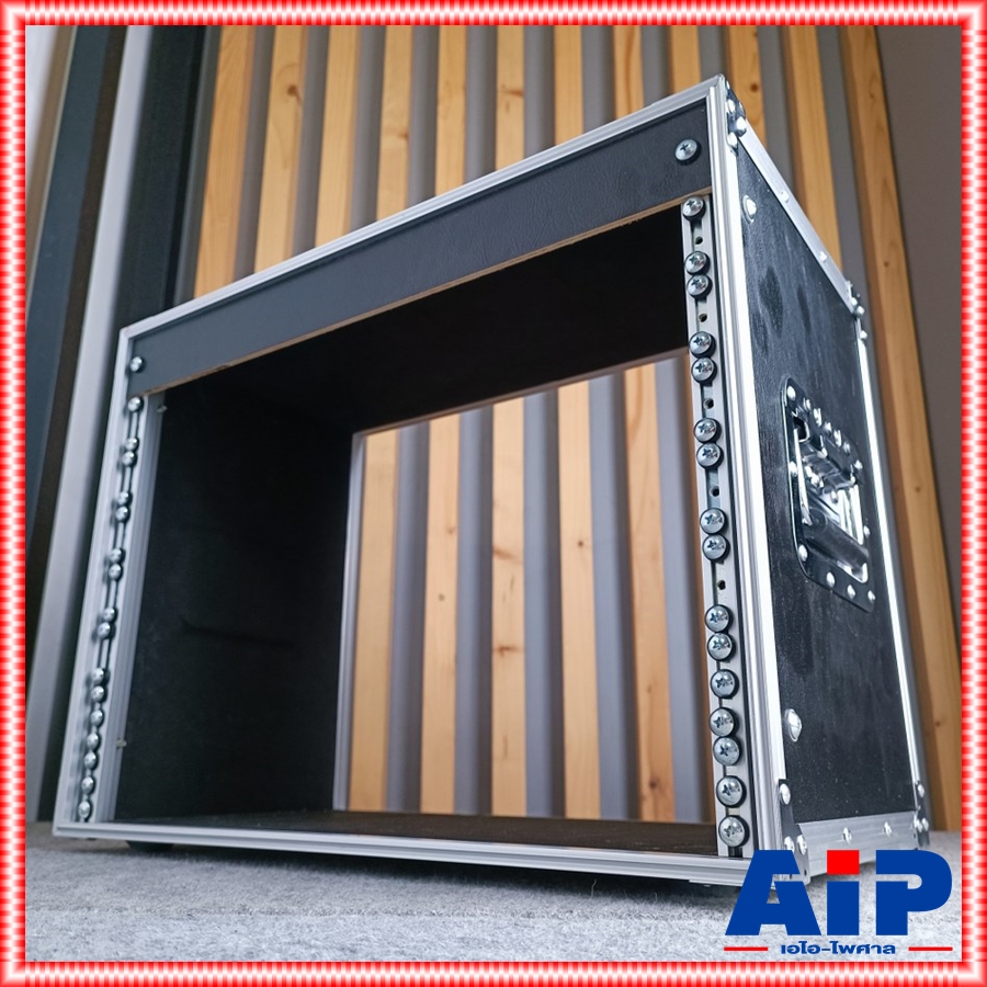 สีดำ RACK BL-8 สีดำ เปลือยหน้า-หลัง ลึก11นิ้ว แร็คใส่เครื่องเสียง COMPACT ไม่มีฝาปิด คอมแพ็ค BL 8 BL8 เอไอ-ไพศาล