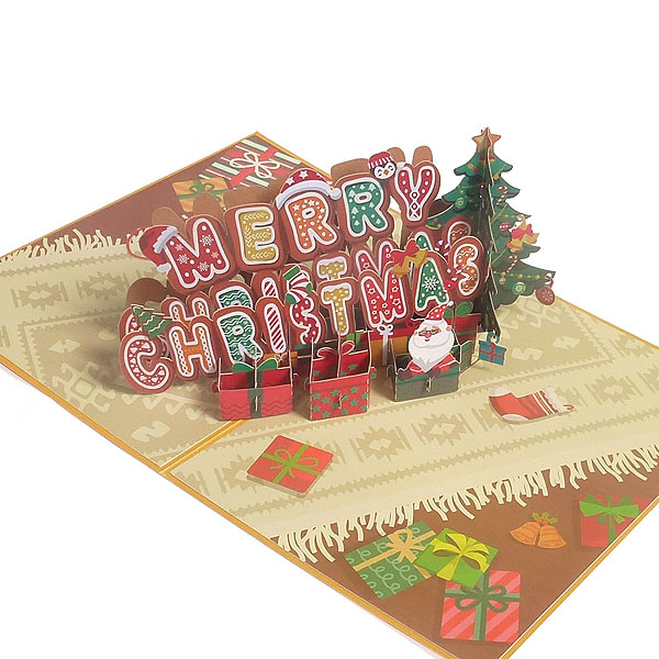 การ์ดคริสต์มาส Pop-Up - Merry Christmas