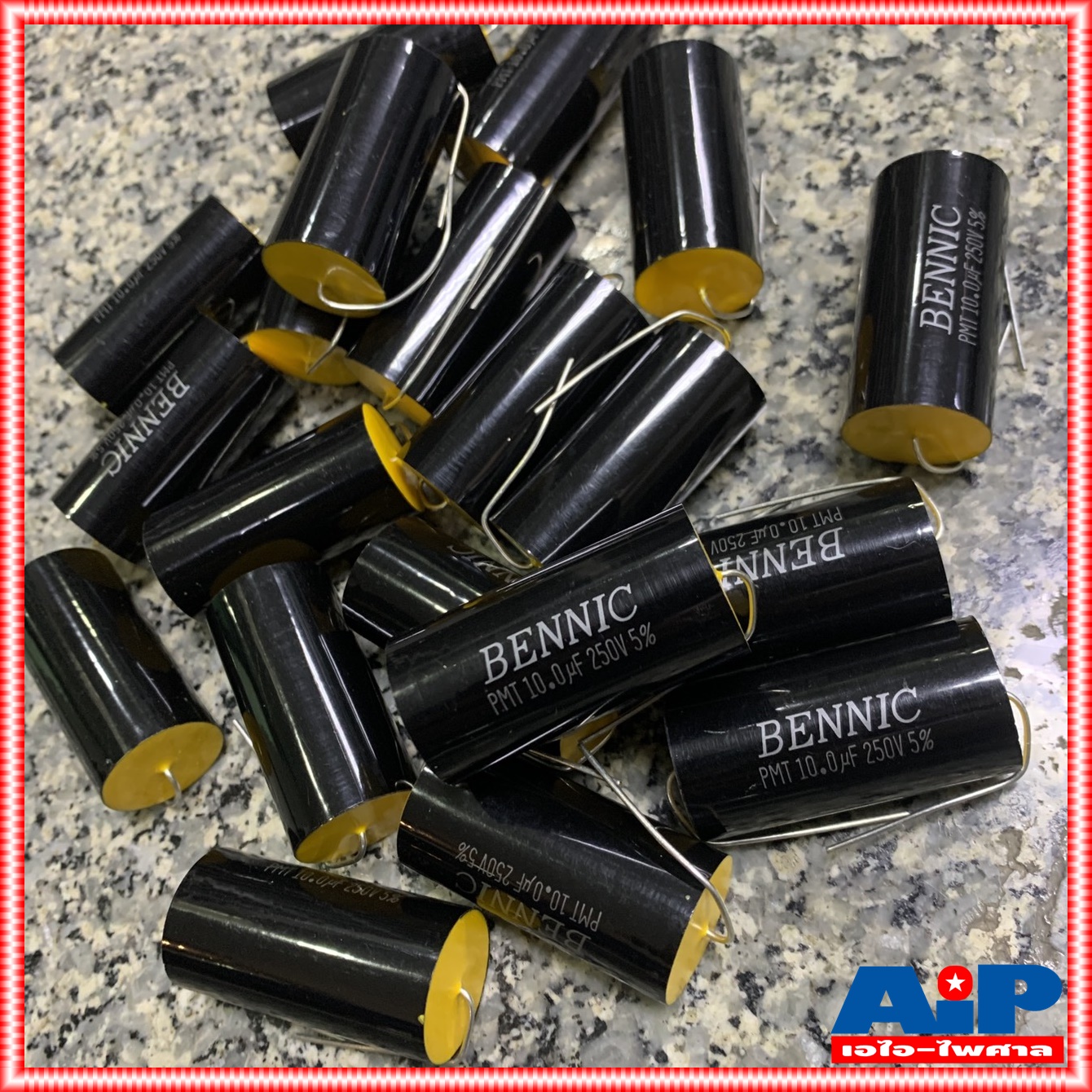 C 10 UF 250VDC MET BENNIC สีดำ c ใส่ลำโพง คาปา ลำโพง C คอนเดนเซอร์ 10UF /250VDC 10/250VDC PMT (MPT)