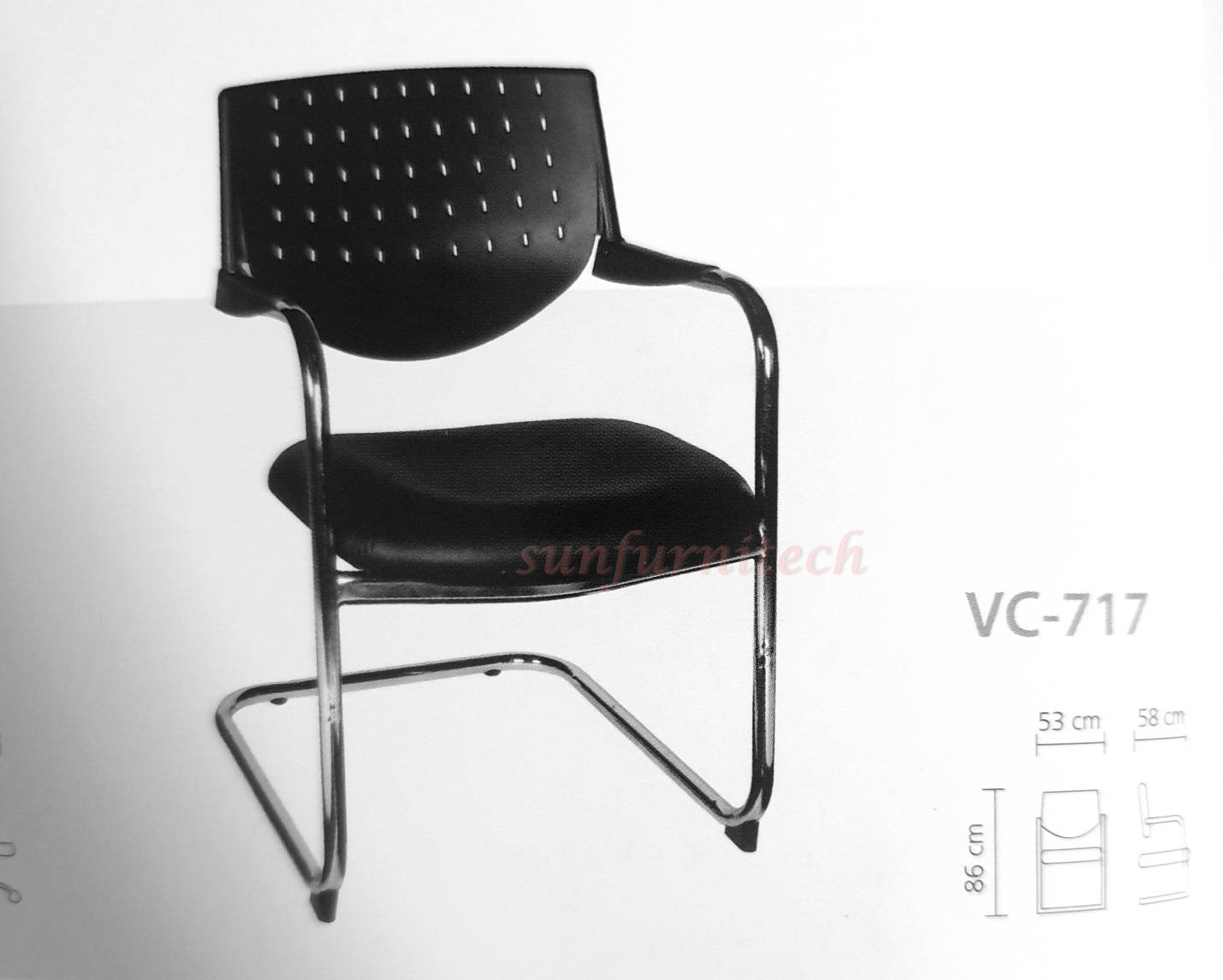 เก้าอี้รับรอง, เก้าอี้สำนักงาน, เก้าอี้ขาซี, เก้าอี้รับแขกVC รุ่น VC-717