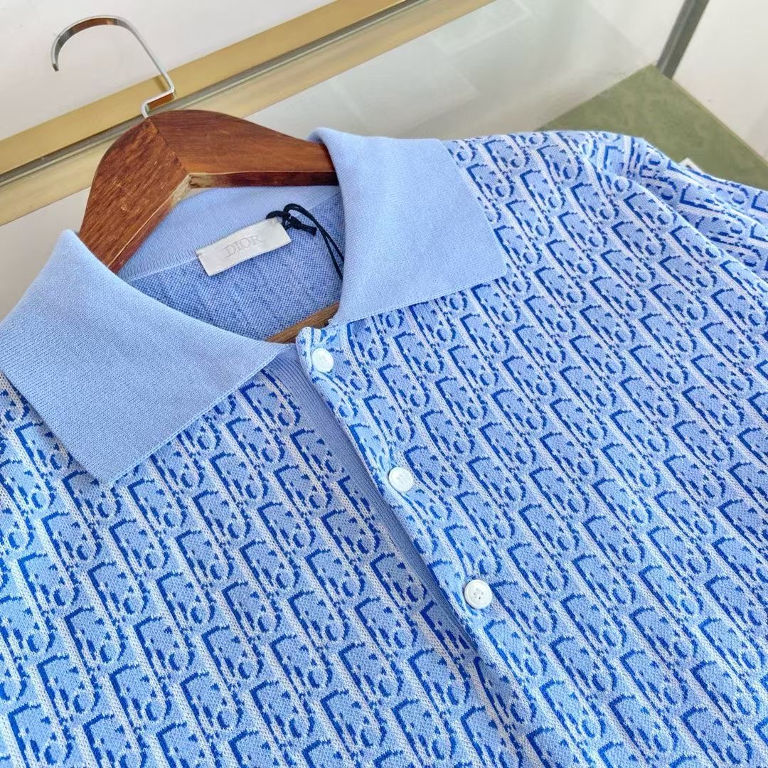 **do** เสื้อคอโปโล Dior oblique polo shirt ใส่ได้ ชาย หญิง สินค้าใหม่ ของแท้