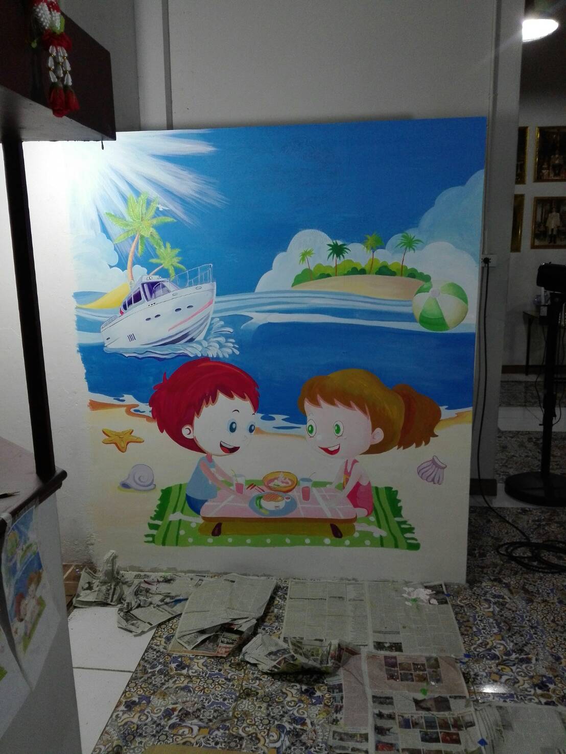 วาดฝาผนังเพชรดวงพร