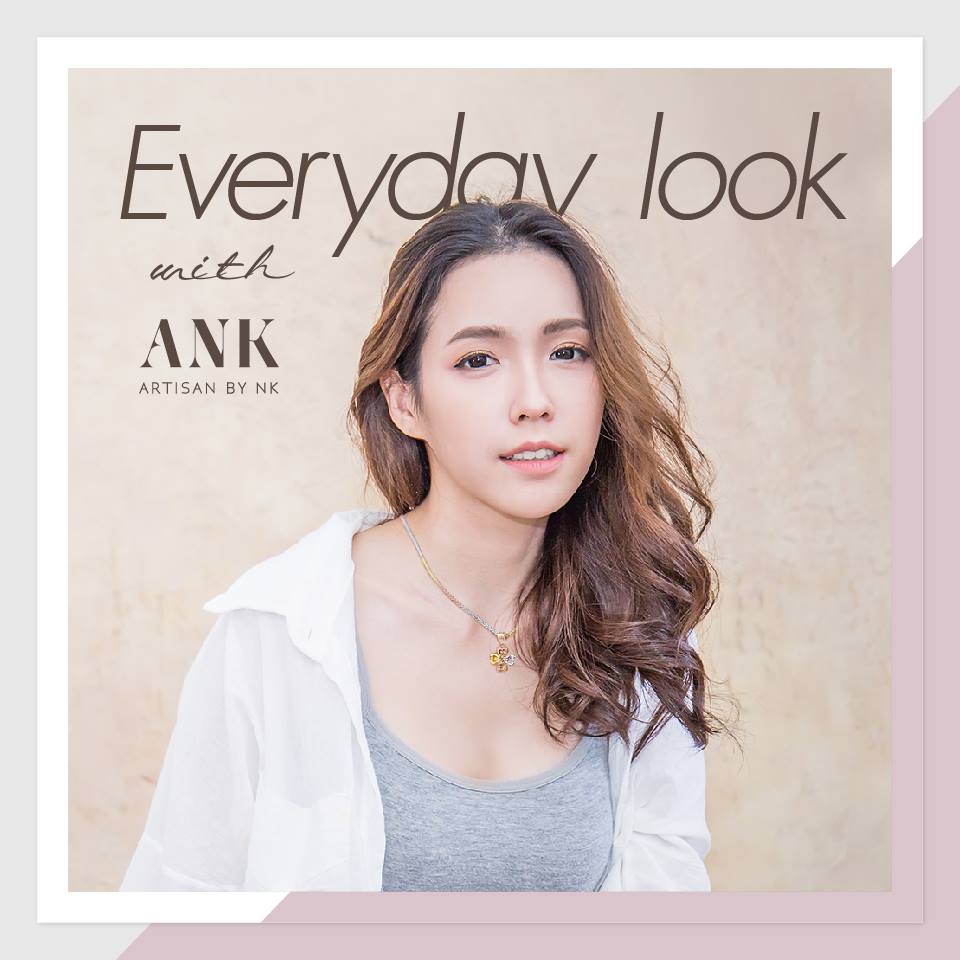สร้อยคอ ทอง 18K สามกษัตริย์ (ทอง, ทองคำขาว, พิงค์โกลด์) Tri-color gold Necklace (Gold, White Gold & Rose Gold) length 16 inches