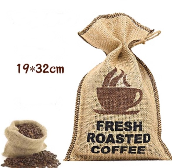 ถุงผ้ากระสอบลายกาแฟ ถุงผ้ากระสอบ ใส่กาแฟ สไตล์วินเทจ ถุงใส่ของขวัญ ของแจก แบบเก๋ ๆ 477669