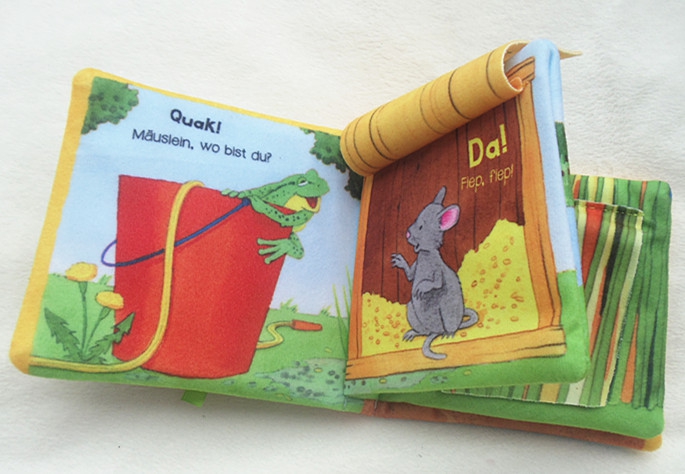 CH156 หนังสือผ้าสัตว์ สอนภาษาอังกฤษ เล่มละ. (ของหมด)