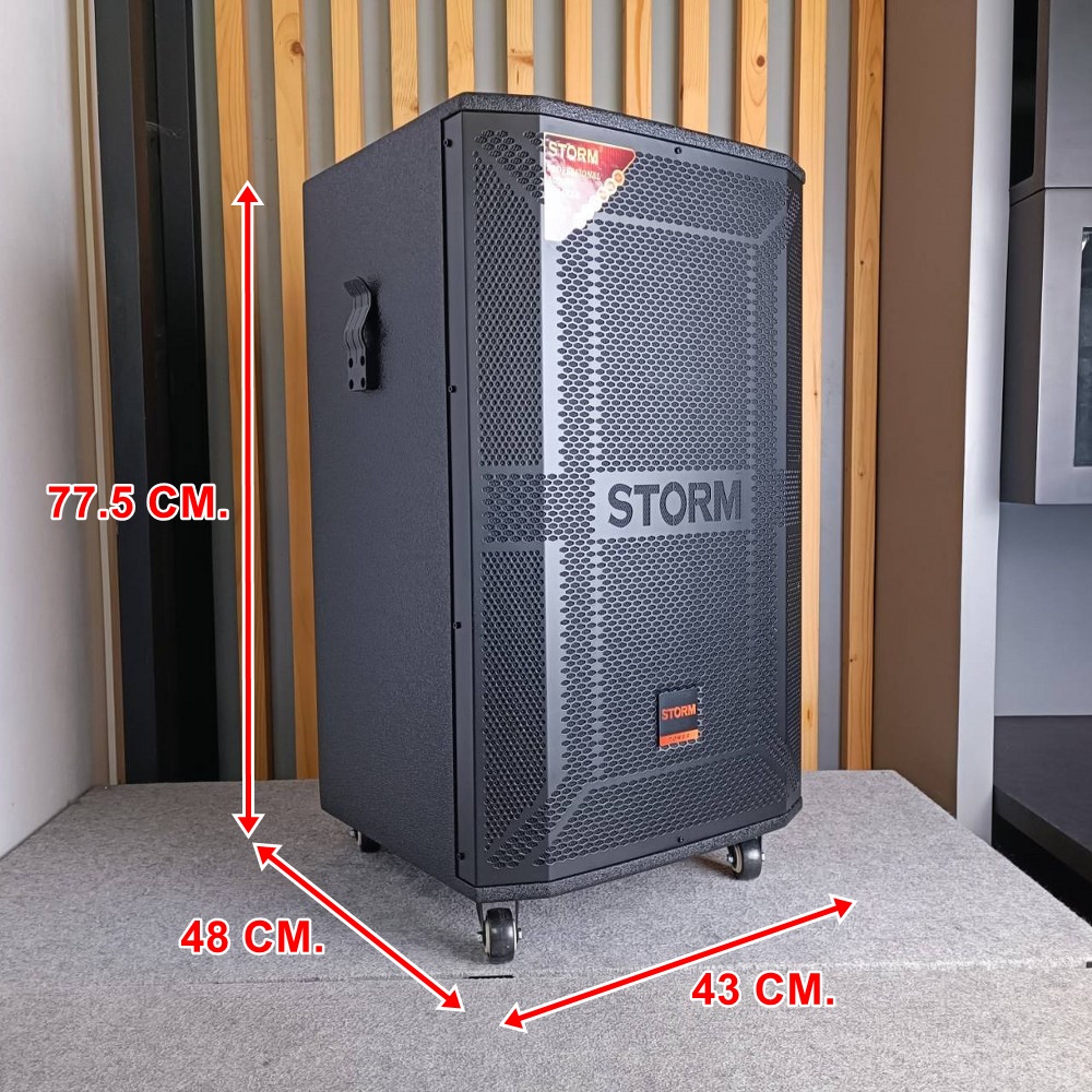 STORM RM-V6615 ตู้ลำโพงไม้ พร้อมไมค์ลอย2ตัว รองรับสัญญาณ Bluetooth MP3/USB RM V6615 ลำโพง RMV6615 บลูทูธ ลำโพงอเนกประสงค์ เอไอ-ไพศาล