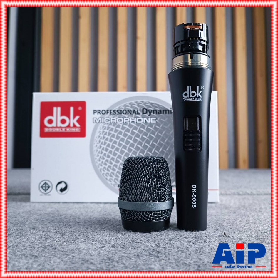 DBK DK-900 ไมค์ (ไม่มีสายแถม) ไมค์สาย ไมโครโฟน ไมค์ร้องเพลง ไมโครโฟนคุณภาพสูง ให้เสียงคมชัด Dynamic Microphone DK 900 DK900 เอไอ-ไพศาล