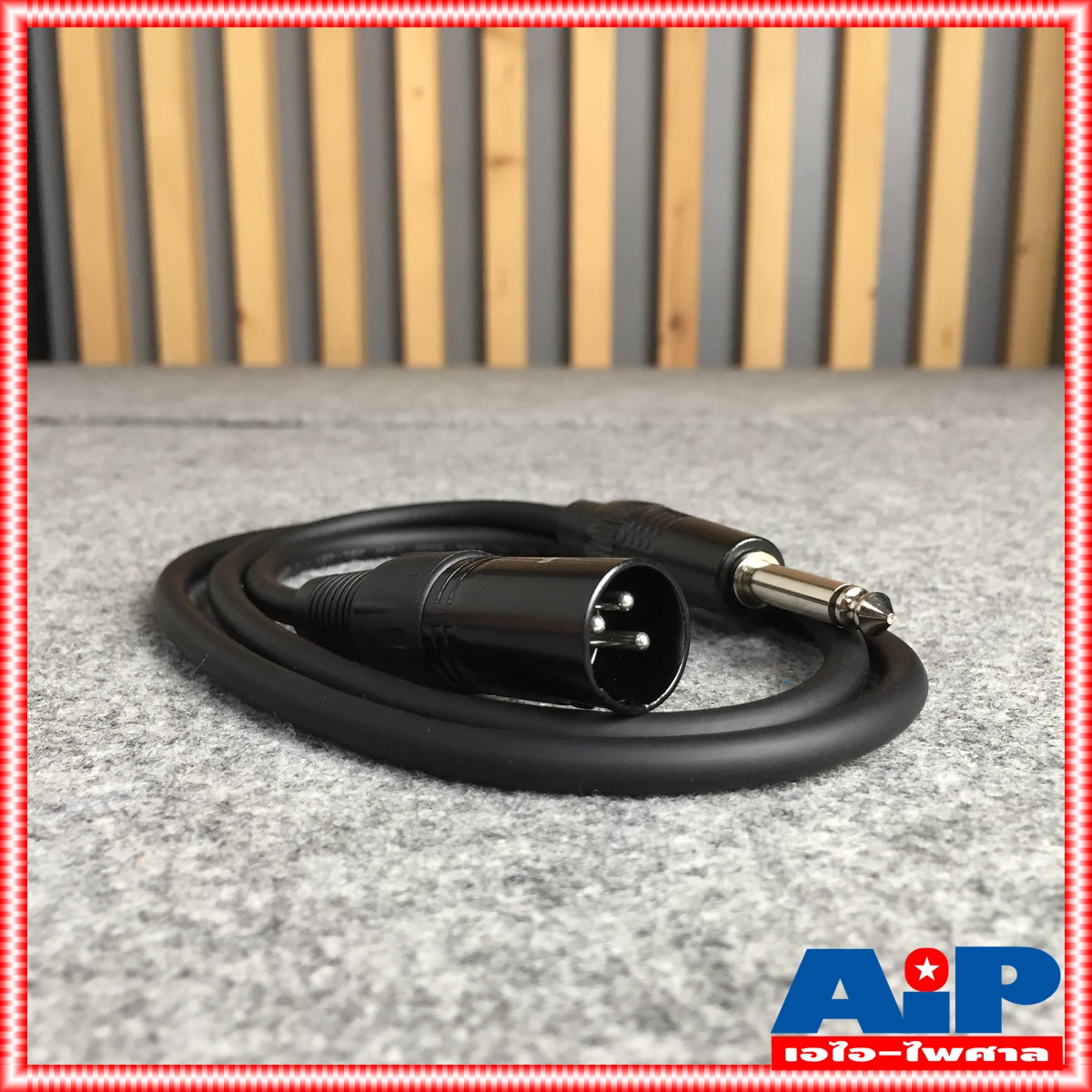 1เมตร สาย PHONE - XLR ตัวผู้ J021 dynacom สายสัญญาณ ไดนาคอม ปลั๊กไมค์ - CANNON ตัวผู้ สายยาว 1เมตร