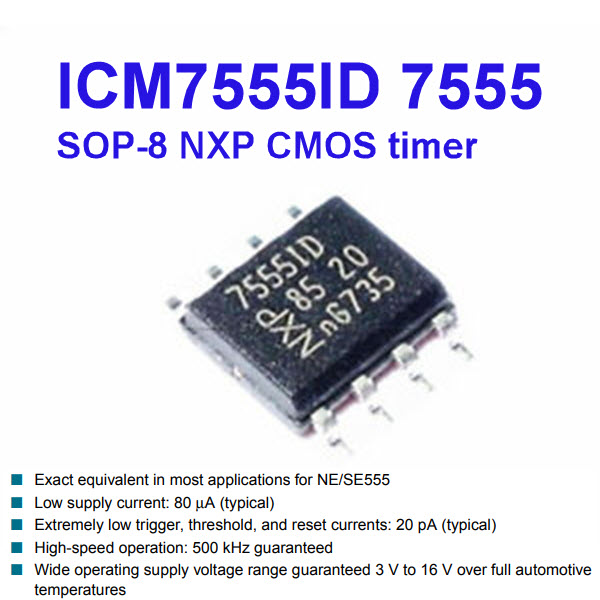 ICM7555ID 7555 SOP-8 NXP General purpose CMOS timer