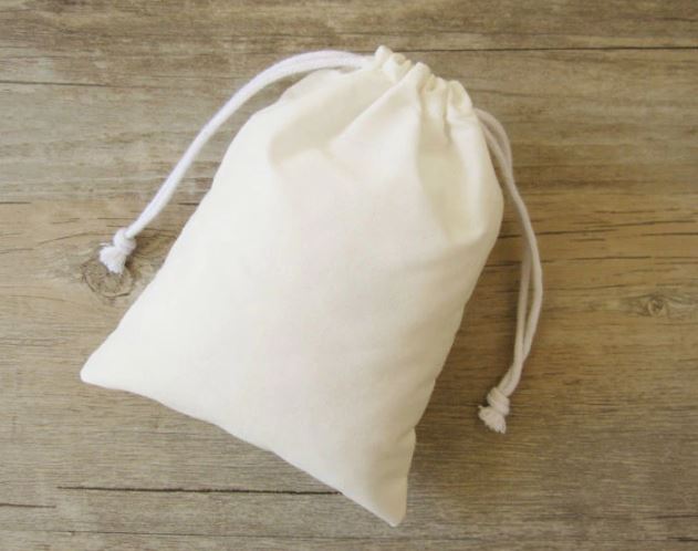 ถุงผ้ากระสอบ ถุงผ้าดิบ ผ้าฝ้าย ผ้าลินิน สีครีม หูรูดบน สกรีน logo ได้ ถุงผ้าออกแบบเองได้ 158251