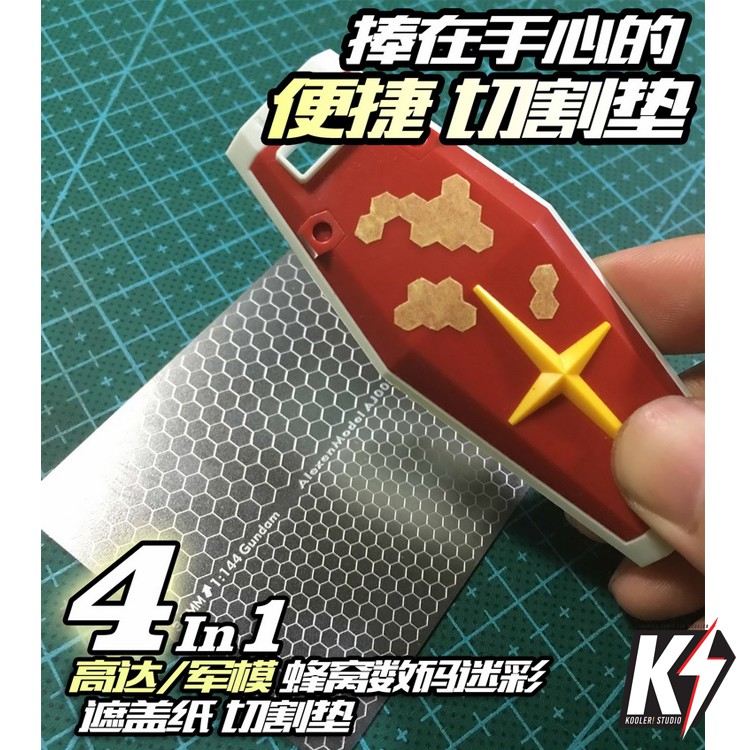 AJ0081 แผ่นเพลตตัดเทปบังพ่น กันพลา กันดั้ม Gundam พลาสติกโมเดลต่างๆ