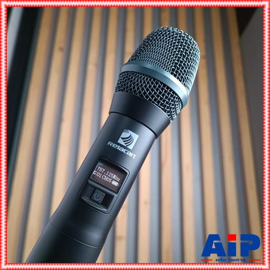 Relacart UR-222D ไมค์ลอยคู่ ไมโครโฟนไร้สาย ย่าน UHF ช่วงความถี่ UHF 748-758 MHz ความถี่ใหม่ กสทช ปรับความถี่ได้ UR 222 D UR222D เอไอ-ไพศาล +++