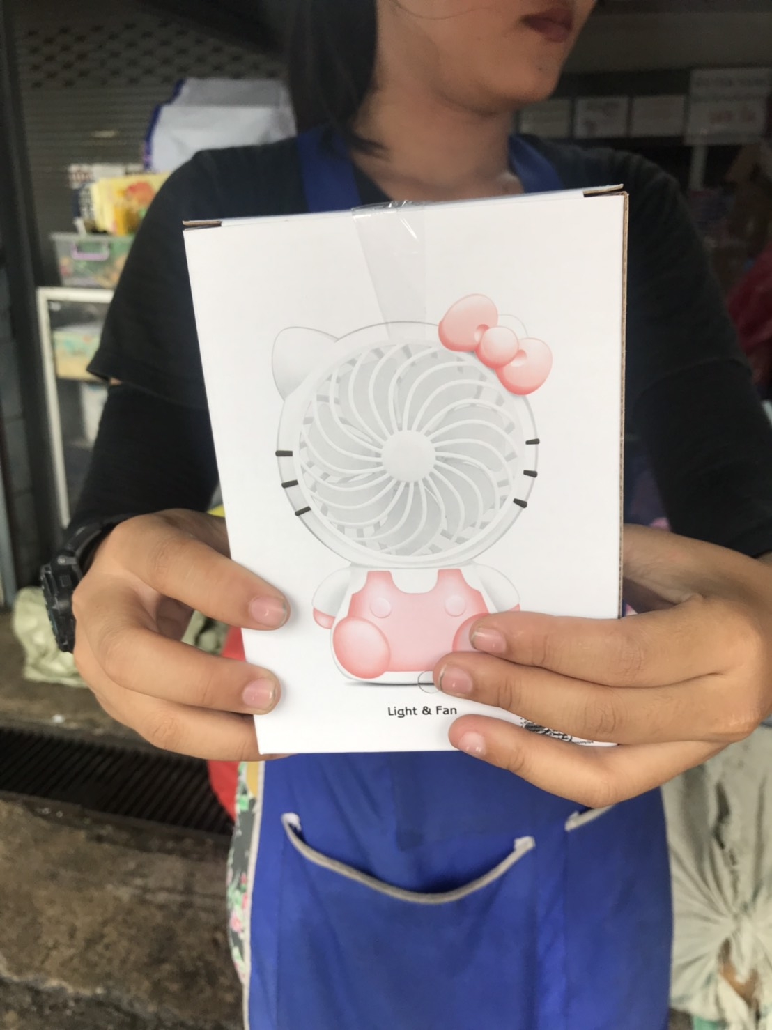 SY802 พัดลมตั้งโต๊ะหน้าแมวมีไฟ ชาร์จไฟสาย พัดลมชาร์จUSB พัดลมพกพา ปลีกชิ้นละ