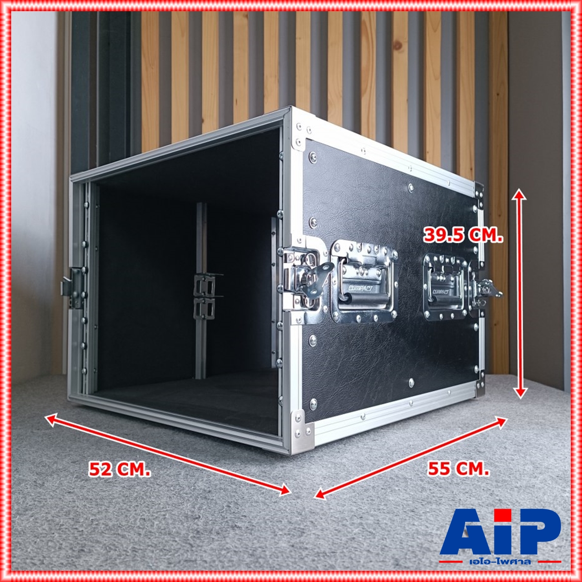 COMPACT B-8U สีดำ RACK ลึก21นิ้ว แร็ค กล่องใส่เครื่องเสียง กล่องแร็คสีดำ แร็คลึก21นิ้ว RACK8U เอไอ-ไพศาล