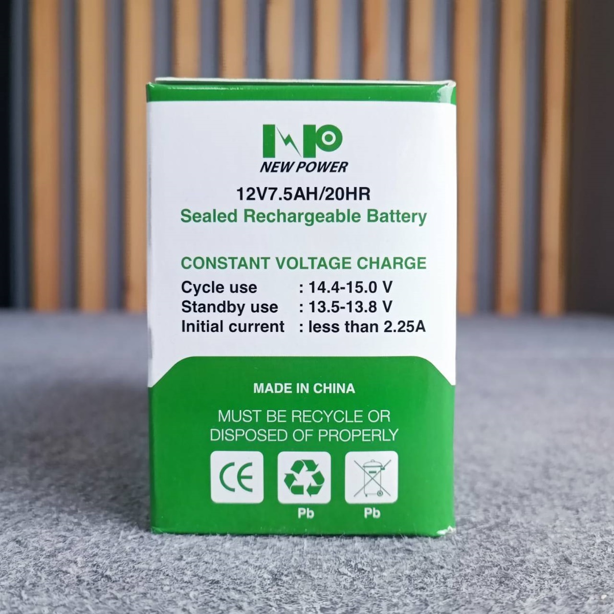 ของใหม่ รับประกัน1ปี NEW POWER 12V 7.5AH แบตเตอรี่แห้ง แบตเตอรี่ UPS 7.5A Battery แบตสำหรับสำรองไฟ แบตUPS แบตเตอรี่UPS เครื่องสำรองไฟฉุกเฉิน เอไอ-ไพศาล