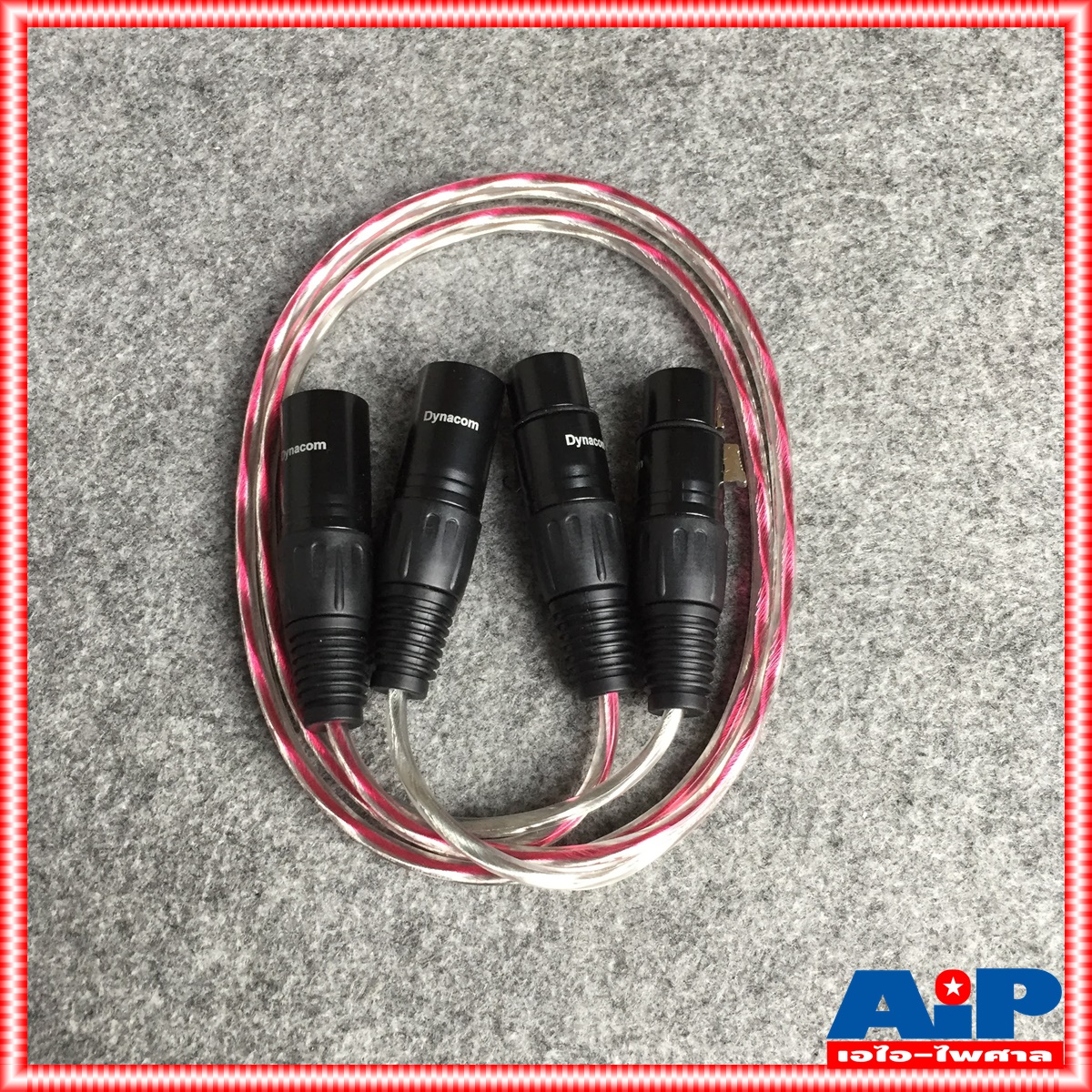 1เมตร DYNACOM สายP.CANNON-J.CANNONข้างละ2หัว 1M J2049 สายใส สายสัญญาณเสียง XLR-XLR ผู้เมีย คู่ยาว 1เมตร XLRจะมีสีเงินและสีดำขึ้นกับล็อตการผลิต