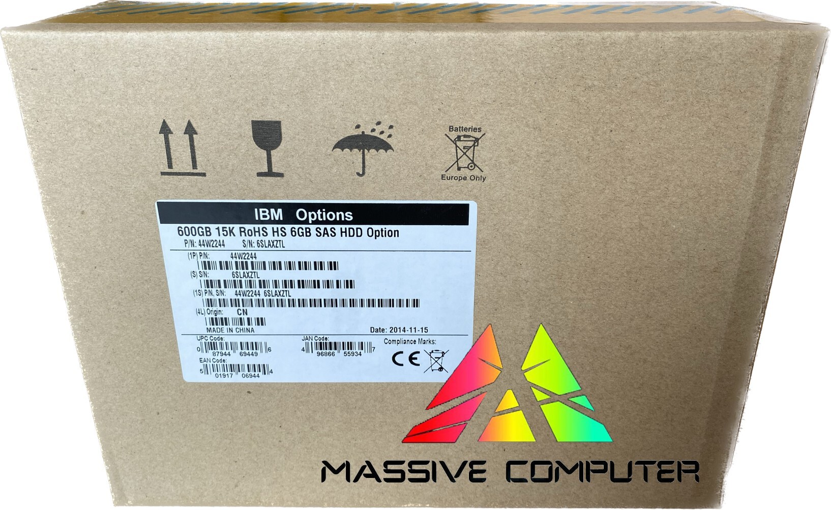 Massive Computer (ขาย จำหน่าย) HDD Hard Disk Server IBM,Lenovo Part # 44W2244 44W2245 IBM 600GB 15K 6G SAS 3.5" HDD