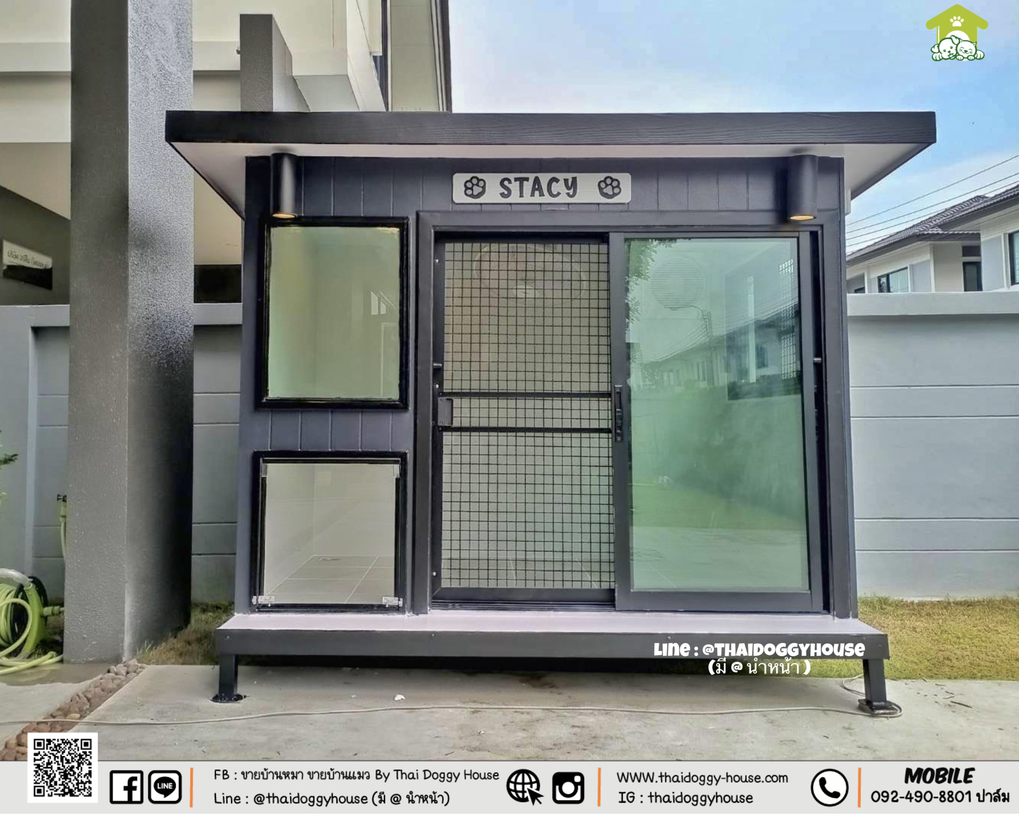 บ้านหมา บ้านแมว บ้านสัตว์เลี้ยง "𝐁𝐎𝐗 𝐒𝐓𝐘𝐋𝐄 𝐓𝐇𝐀𝐈 𝐃𝐎𝐆𝐆𝐘 𝐇𝐎𝐔𝐒𝐄 " พร้อมอุ